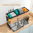 Escurridor de Platos Extensible 86 a 105 cm con Cubiertero – Organizador Sobre Bacha (ENVÍO GRATIS)
