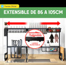 Escurridor de Platos Extensible 86 a 105 cm con Cubiertero – Organizador Sobre Bacha (ENVÍO GRATIS)