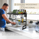 Escurridor de Platos Extensible 86 a 105 cm con Cubiertero – Organizador Sobre Bacha (ENVÍO GRATIS)