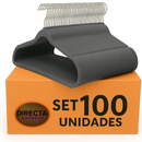 Set de 100 Perchas Aterciopeladas Antideslizantes – Ultra Finas Ahorra Espacio (ENVÍO GRATIS)